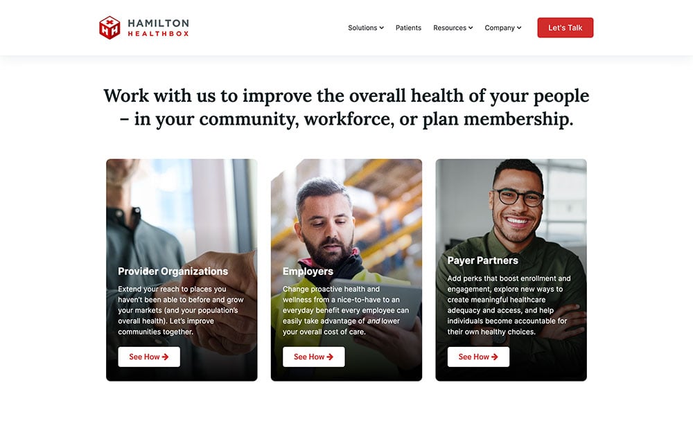 Hamilton Health Box Website
