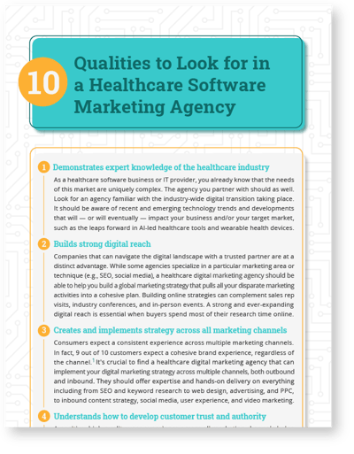 10 Qualities to Look for in a Healthcare Software Marketing Agency